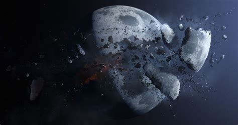 Destroyed Moon by Matthieu Rebuffat | Planets art, Planets and moons ...