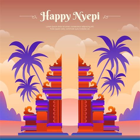 Premium Vector | Gradient illustration for nyepi celebration