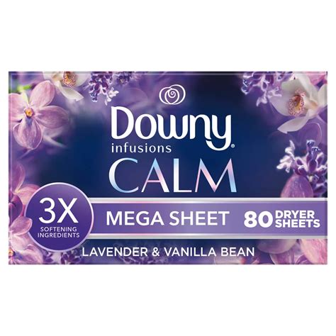 Downy Infusions Calm Fabric Softener Mega Dryer Sheets - Lavender & Vanilla - Shop Softeners at ...