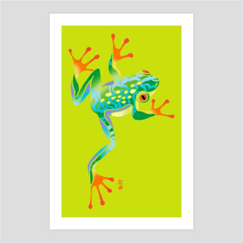 RAINBOW TREE FROG Art Print By Mcnallyart Design By Humans