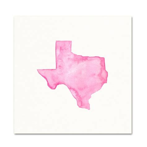 Texas Watercolor Art Print. Texas Wall Art. Watercolor Texas | Etsy