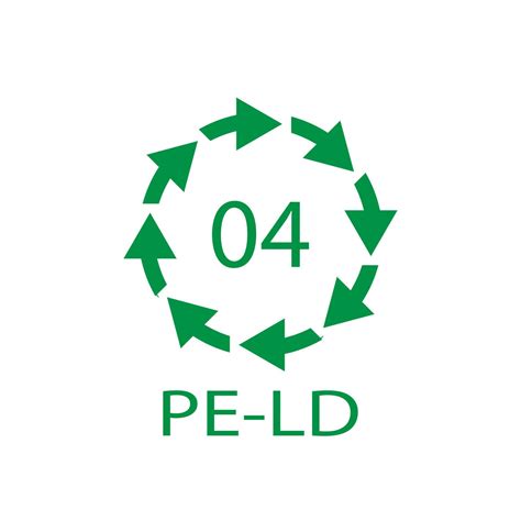 PE-LD 04 recycling code symbol. Plastic recycling vector low density polyethylene sign. 21117962 ...