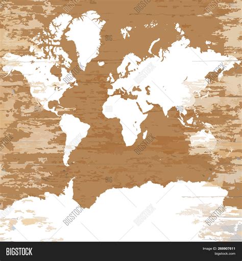 Vintage World Map. Vector & Photo (Free Trial) | Bigstock