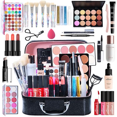 Buy All-in-One Makeup Gift Set Travel Makeup Kit Complete Starter Makeup Bundle Lipgloss ...