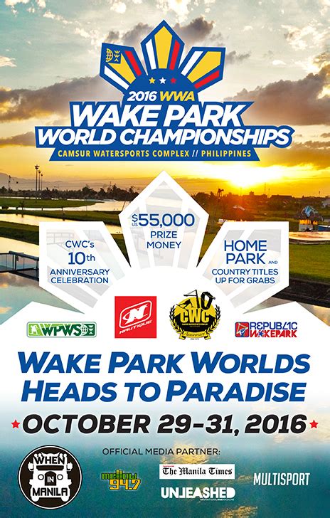 Wake Park World Series: Philippines to Host the 2016 Wake Park World ...