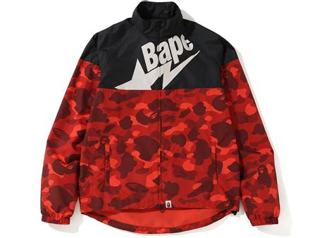 BAPE Color Camo Cycle Jacket Red Men's - SS19 - US