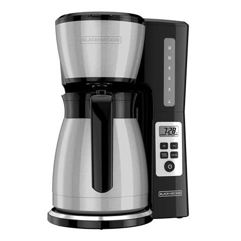 BLACK+DECKER 12-Cup Thermal Programmable Coffeemaker CM2046S, Silver/Black - Walmart.com