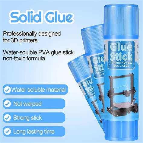 Review 3D Printer Glue Sticks PVP Solid Glue Sticks for 3D Printer Hot ...