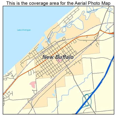 Aerial Photography Map of New Buffalo, MI Michigan