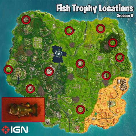 Fortnite Week 8 Challenges - Fish Trophy Locations and Clay Pigeon Map ...