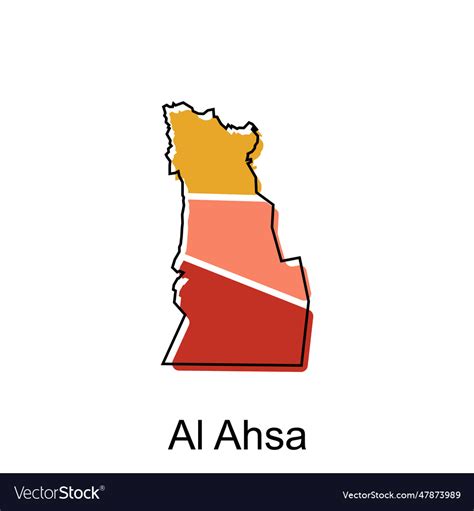 Al ahsa map map of saudi arabia capital country Vector Image