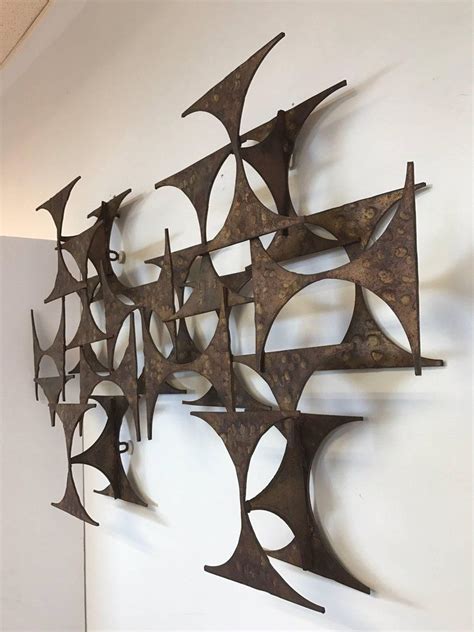 Mid-Century Modern Original Brutalist Metal Sculpture in the Style of Paul Evans | Metal tree ...