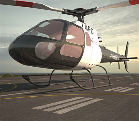 Eurocopter AS350 3D model - Aircraft on Hum3D