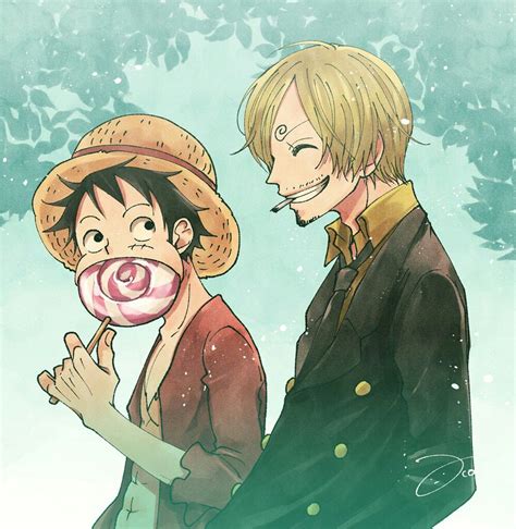 Luffy and Sanji | Милые рисунки, Рисунки, Большой куш