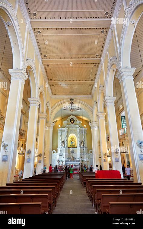 Interior view of the St. Dominic’s Church, first established in 1587 ...