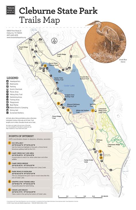 Cleburne State Park: Trails Map - The Portal to Texas History