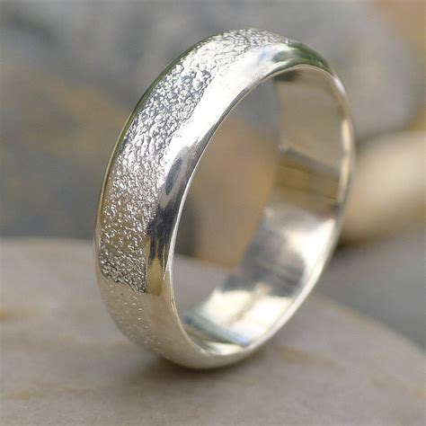 men's silver ring with concrete texture by lilia nash jewellery ...