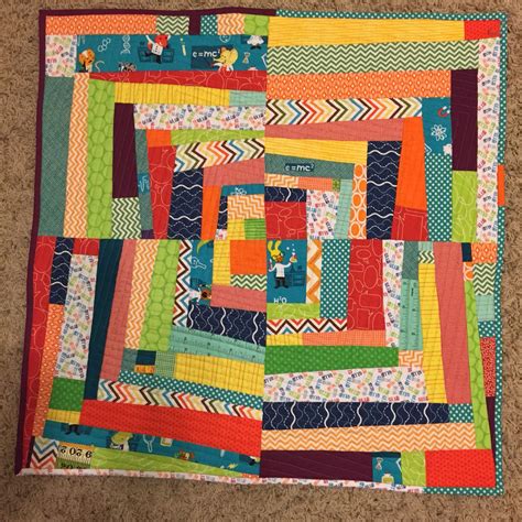 Modern small wall quilt, wonky bento box squares. Inspired by tutorial ...