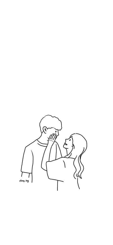 Iphone background illustration illust. Cute couple art, Aesthetic , Sky aesthetic, Cute Couple ...