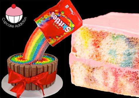 This is a cool skittles cake that I would love to make, yum!!! | Skittles recipes, Confectionery ...