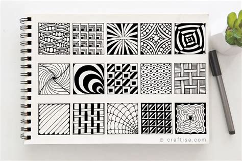 15 Easy Doodle/Zentangle patterns | Simple doodles, Zentangle patterns ...