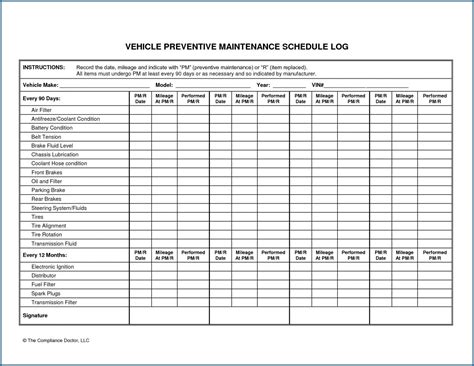 Freightliner Preventive Maintenance Schedule