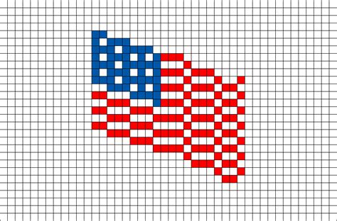 American Flag Pixel Art