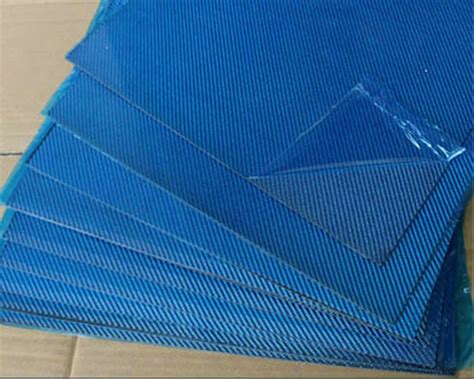 1pcs 400mm x 500mm All carbon fiber sheet blue Twill Glossy 1.0mm 2.0mm ...