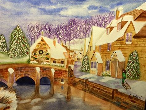 Christmas Village a 11 x 14 Digital Print of my | Etsy | Christmas ...