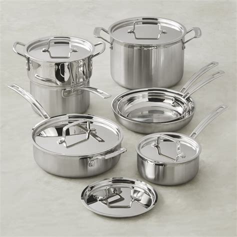 Cuisinart 44-2253625 Multiclad Tri-Ply Stainless-Steel 12-Piece Cookware Set - Joshua Bate ...