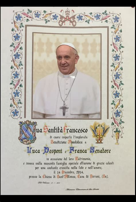 Order a customized papal blessing from pope francis at the vatican by ...