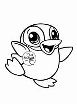Baby Penguin Coloring Picture Pages sketch template