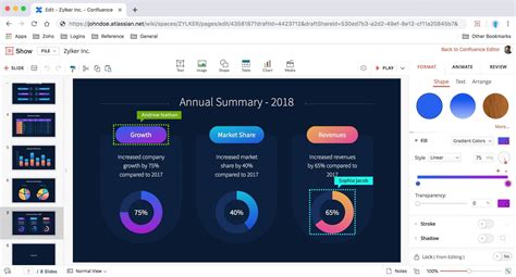 What is Zoho Show for Confluence and its benefits?