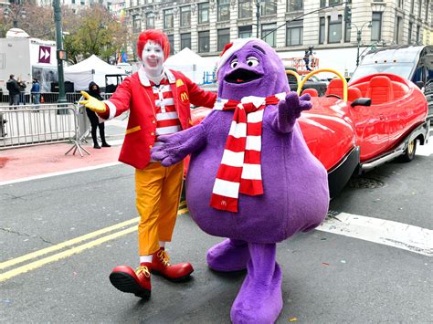 Grimace, the fuzzy purple McDonald's mascot who loves milkshakes, is ...