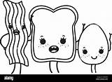 Bacon Coloring Page sketch template