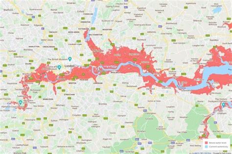 London flood map shows areas of city at risk of being underwater - London Daily