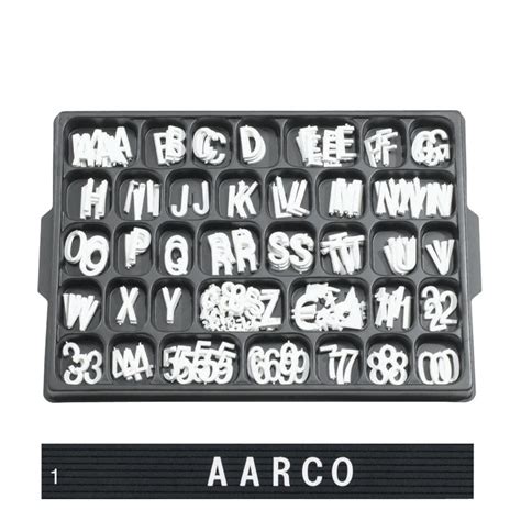 1" White Universal Changeable Sign Plastic Letters Menuboard ...