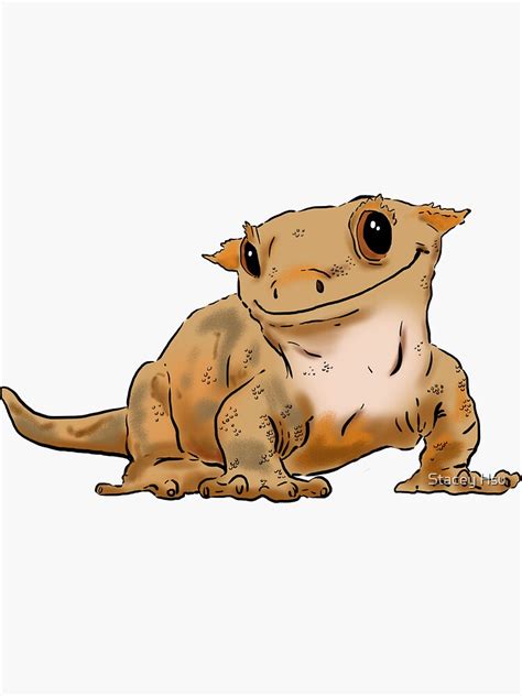 "Smiling Crested Gecko, Cute Crested Gecko, Crestie Lover" Sticker for Sale by Stacey Hsu ...