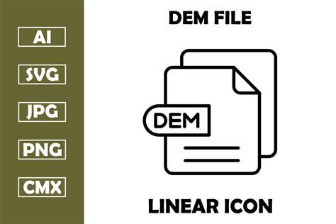 Dem File Vector Line Icon Design Graphic by Manshagraphics · Creative ...