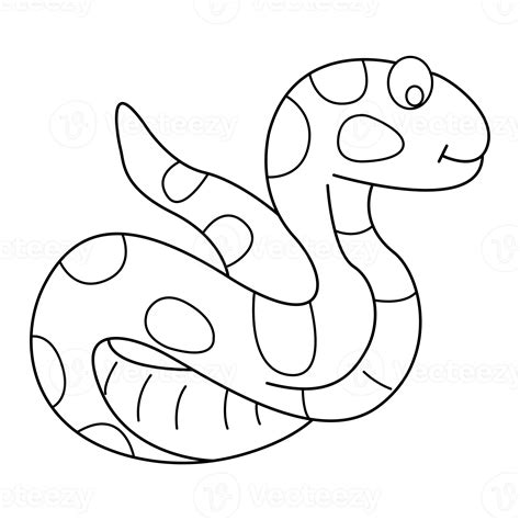 Snake outline vector cartoon design on transparent background 9592730 PNG