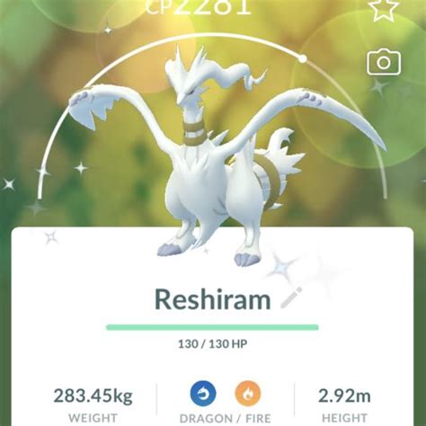 Shiny Reshiram (Pokemon GO) (iOS/Android), Video Gaming, Gaming Accessories, In-Game Products on ...