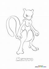 150 Mewtwo  Coloring Pages For Kids sketch template