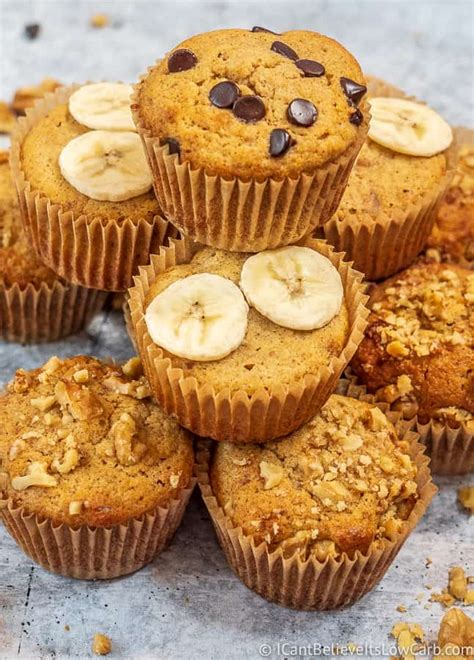 Healthy Low Carb Keto Banana Muffins Recipe w/ Almond Flour