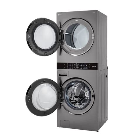 LG WashTower Gas Stacked Laundry Center with 4.5-cu ft Washer and 7.4 ...