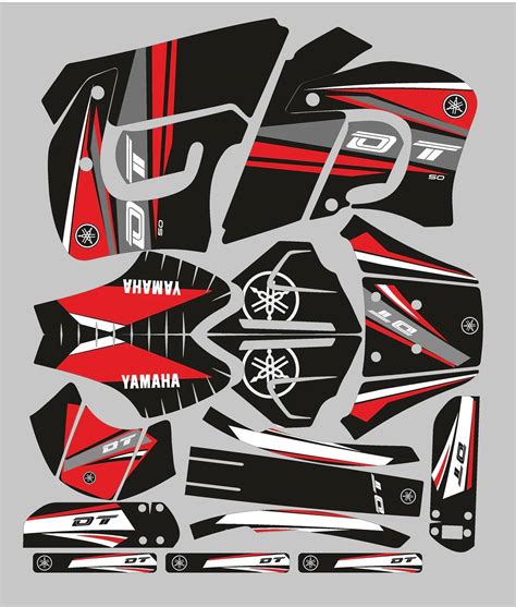 Graphic kit Yamaha DT 50 (BEFORE 2002) – Origin Red | Kitdeco-moto.fr