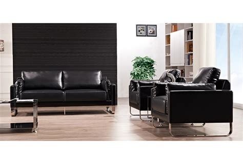 Black Leather Office Couch | Office Furniture Provider | Yuanrich