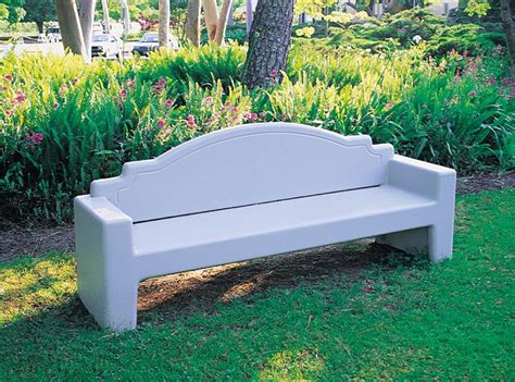 7 Foot Outdoor Concrete Park Bench with Back TF5065 in 2021 | Outdoor ...