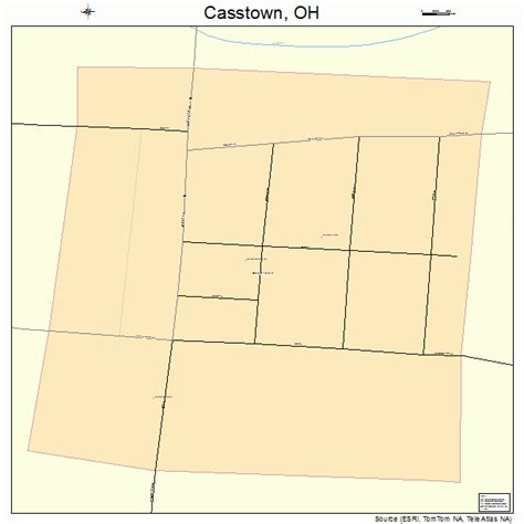 Casstown Ohio Street Map 3912462