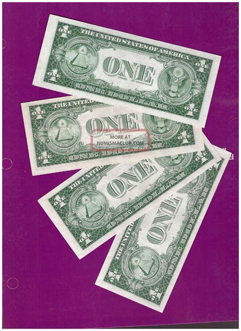 4 - Rare 1935 $1 Note Uncirculated Silver Certificate Old Us Paper Money L211