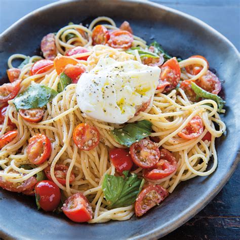 Tomato, Basil and Burrata Spaghetti | Williams-Sonoma Taste